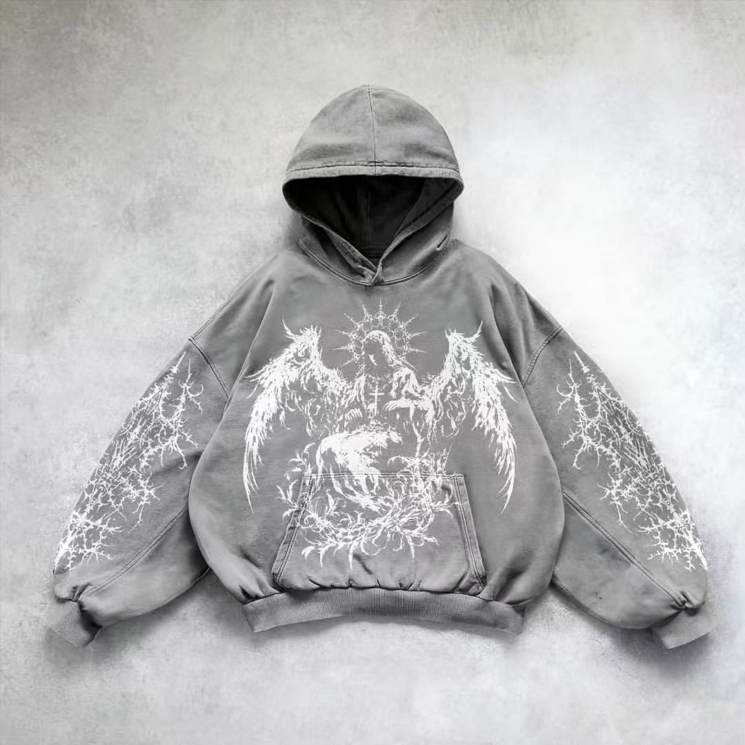 Printed Hoodie Sweater