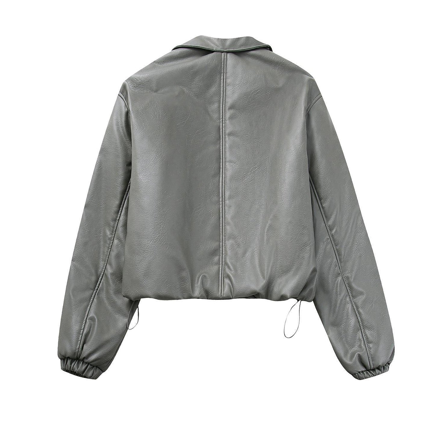 Female Leather Pilot Jacket Coat