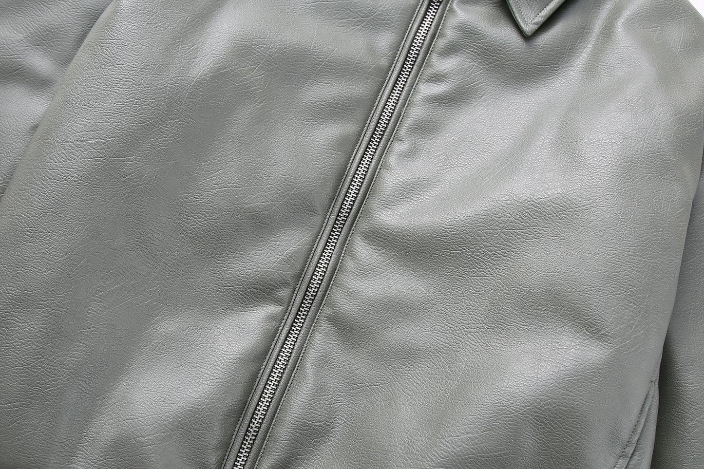 Female Leather Pilot Jacket Coat