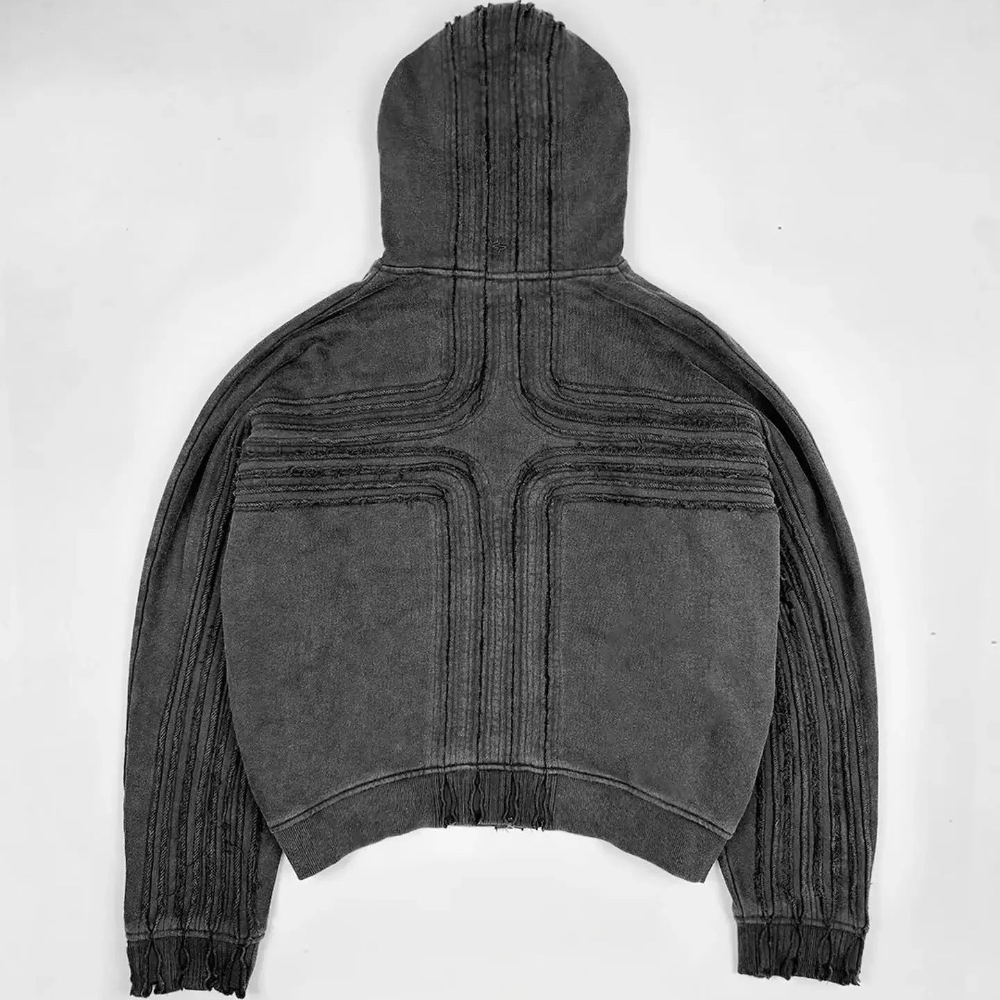 Street Hand Frayed Cross Design Sweater