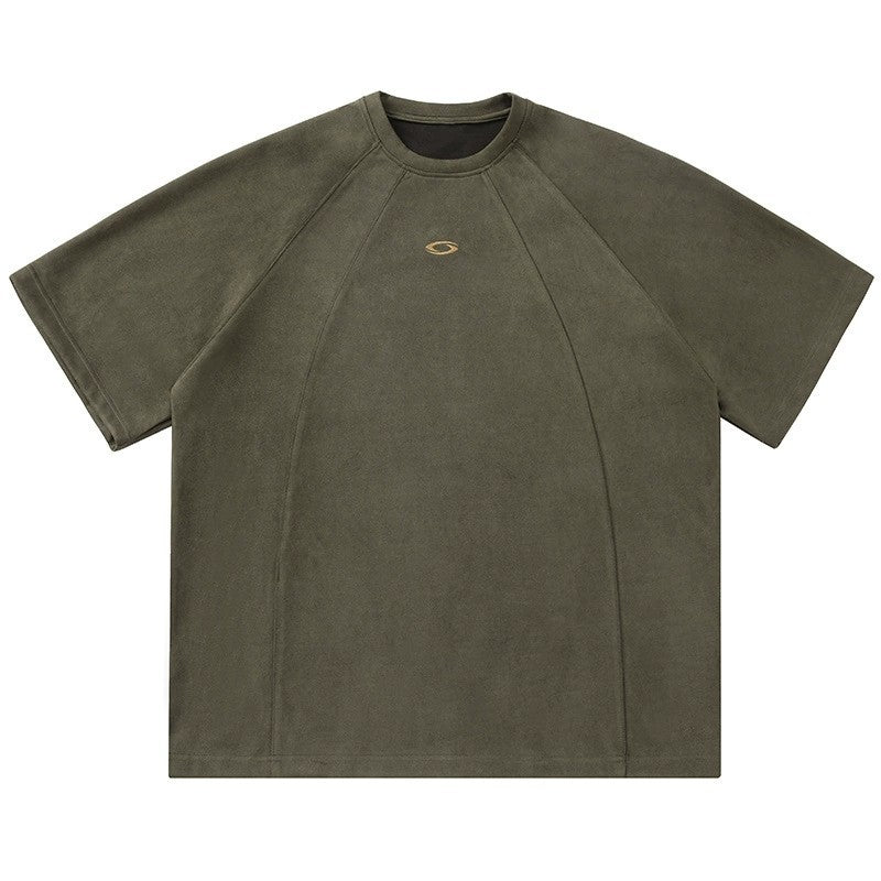 Three-dimensional Split Stitching Design Short-sleeved T-shirt