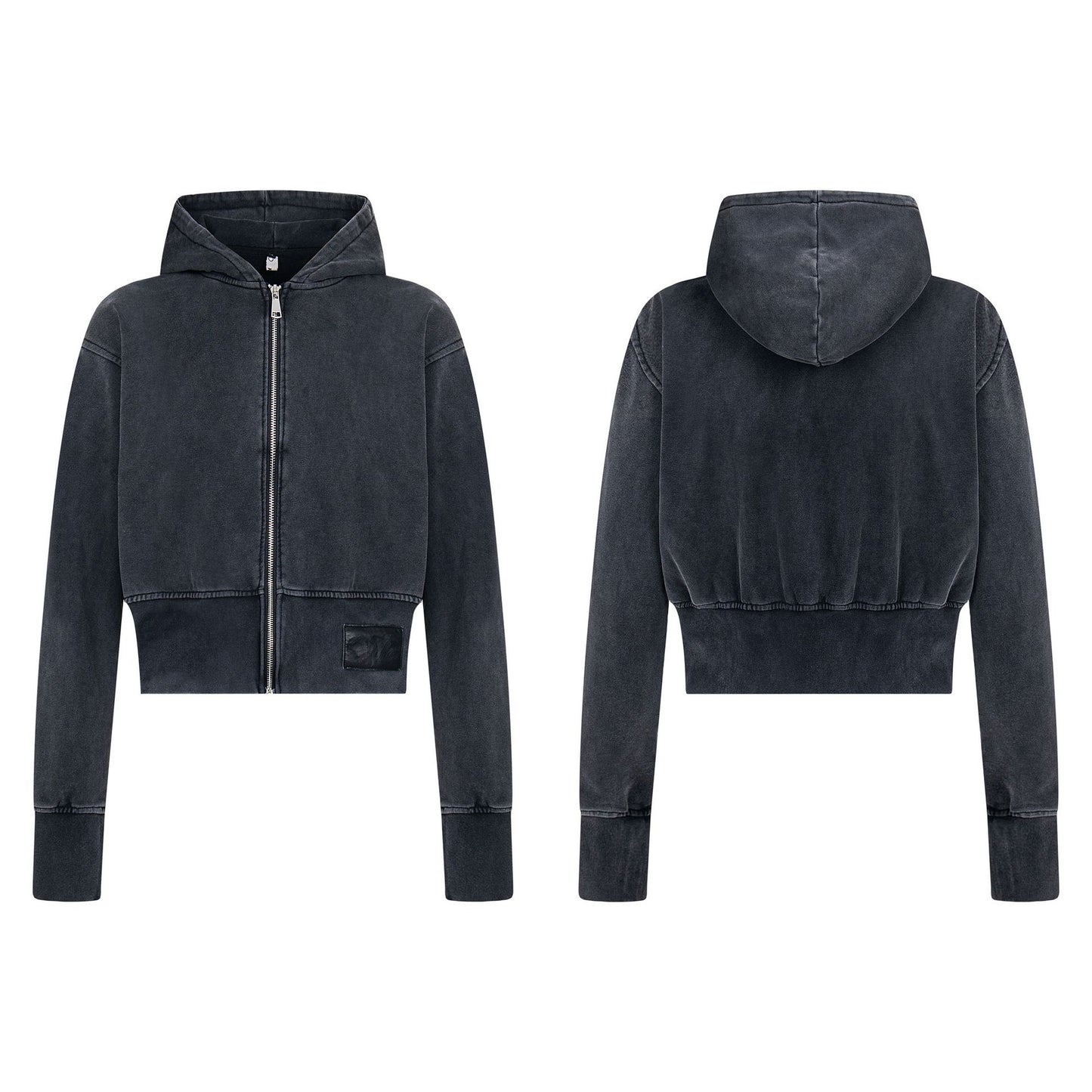Cardigan Zipper Hoodie Short