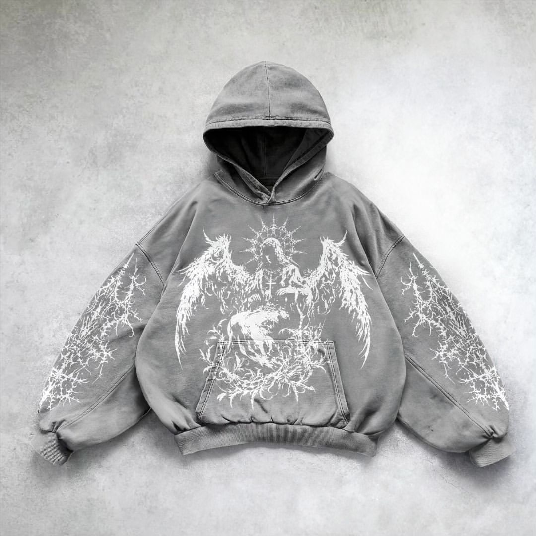 Printed Hoodie Sweater