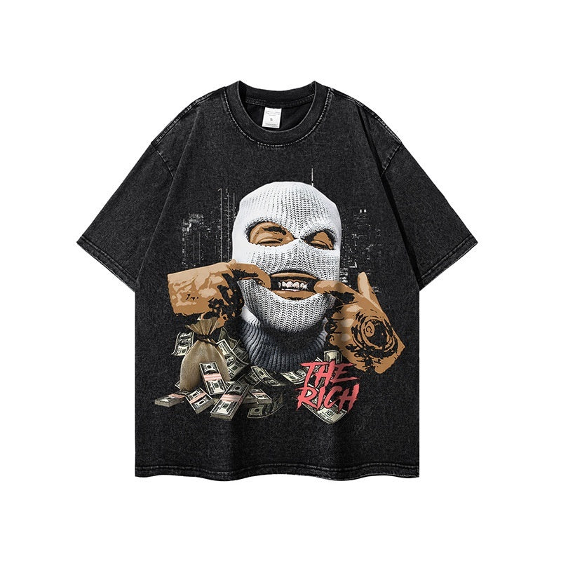 Retro Spoof Oil Painting Short-sleeved T-shirt